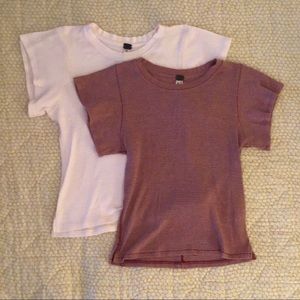 Short sleeve relaxed waffle tees